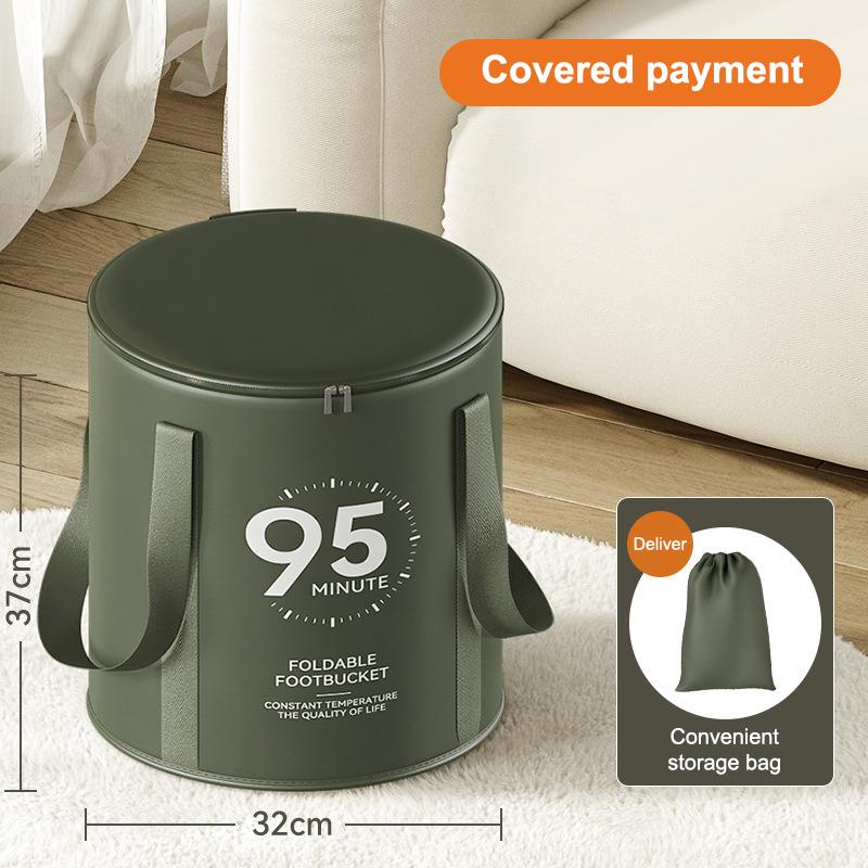 

Складная ванна для ног, портативная сумка для ванны, умывальник, ведро для воды, большая вместимость, ванна для ног, спа-массаж, стиральная ванна для путешествий на открытом воздухе