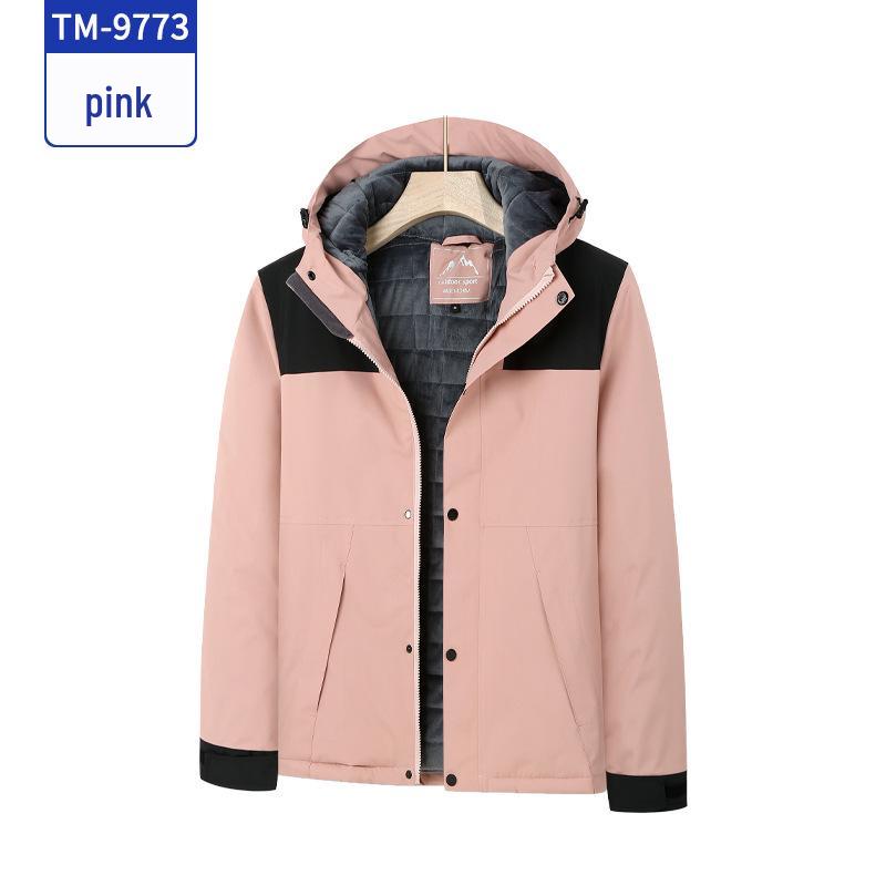 Autumn/Winter Custom Logo Hooded Down Jacket & Windbreaker 4XL розовый