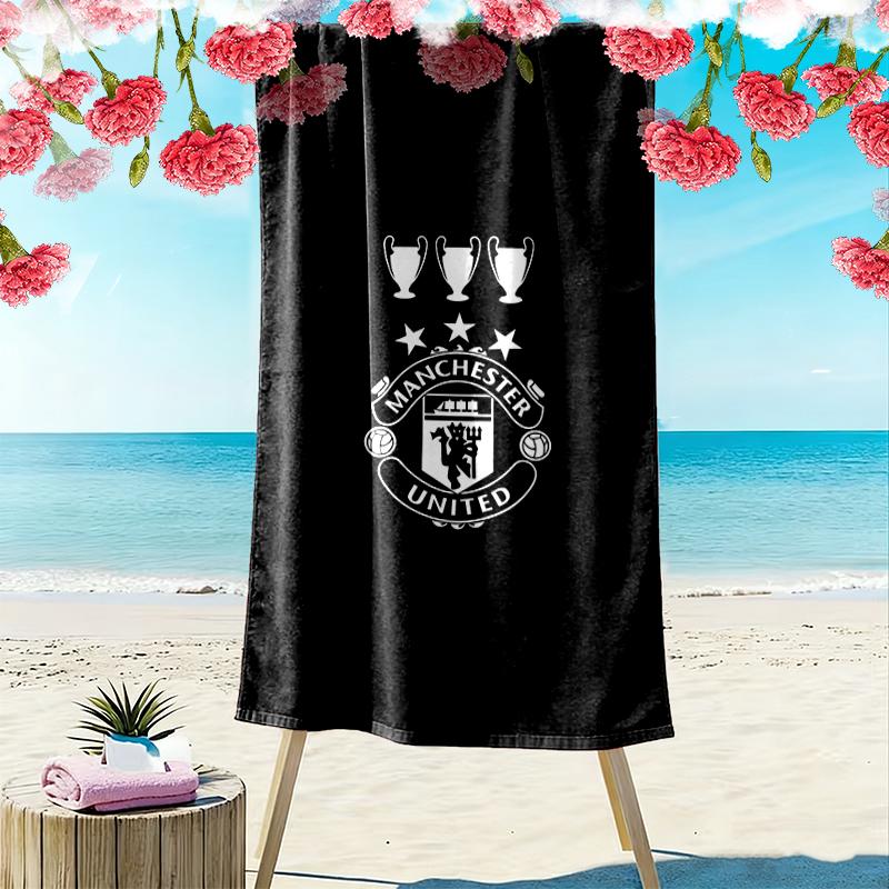 1 Stück Manchester United Manchester City Strandtuch, Multifunktionales Strandtuch für Outdoor-Aktivitäten, Strand, Schwimmen und Reisen 70cmx140cm(27x55inch)