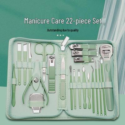 Matcha Green Nail Clippers Set - Complete Pedicure and Nail Art Tools
