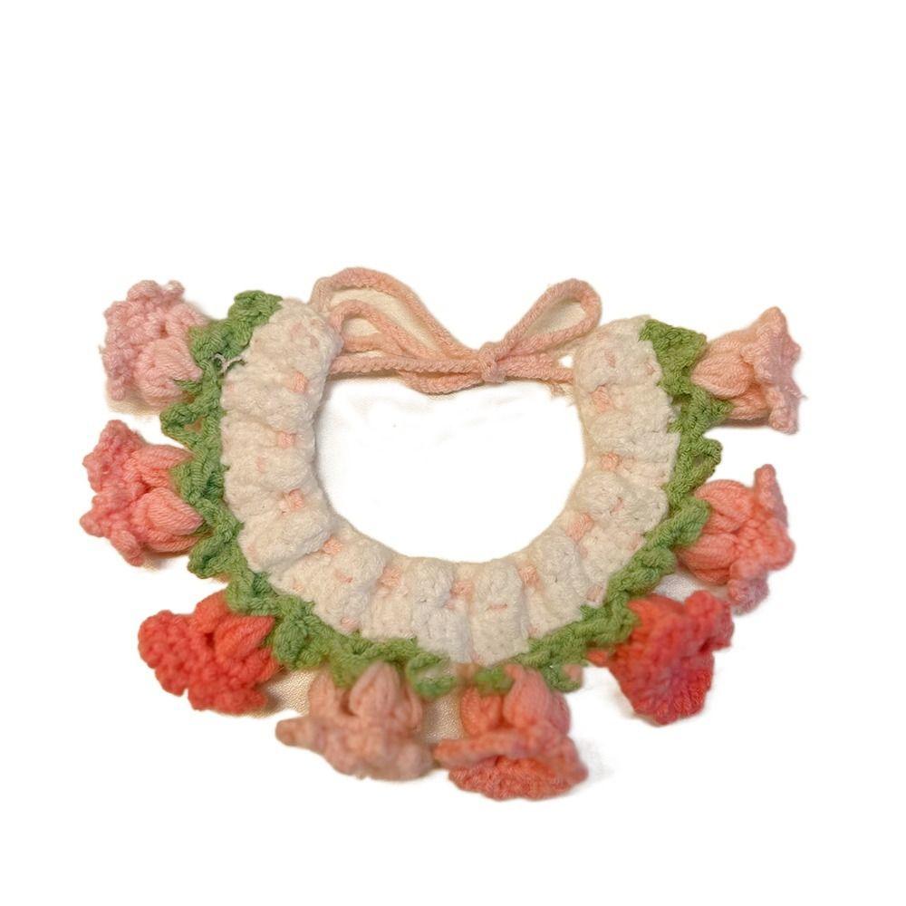 

Ожерелье для питомца-орхидеи Ручной работы Галстук-бабочка для котенка Милый кошачий ошейник Питомец L розовый