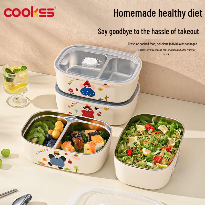 COOKSS Микроволновый ланч-бокс из нержавеющей стали 304