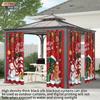Set Of 2 Merry Christmas Element Print Perforated Curtains Various Sizes Living Rooms Bedrooms Insulation Decoration Curtain Blackout Polyester Ideal