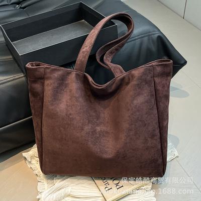 Commuter Retro Large-capacity Bag Women's 2025 New Casual Simple Shoulder Bag Autumn and Winter Portable Tote Bag