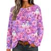Womens  Fall Sweaters Long Sleeve Print Tops Pullover Sweaters Loose Dressy Casual Basic Clothes