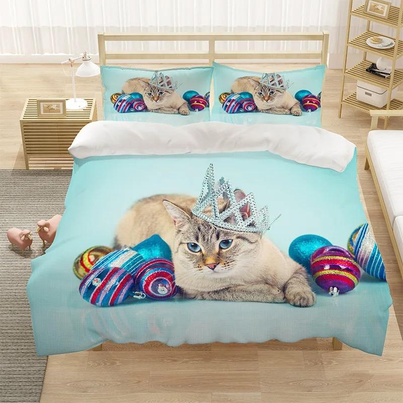 

Комплект постельного белья Cool Cat, постельное белье с изображением животных, односпальное, односпальное, для мальчиков и девочек, для детей, милый комплект постельного белья с изображением астронавта 70x133cm 2pcs