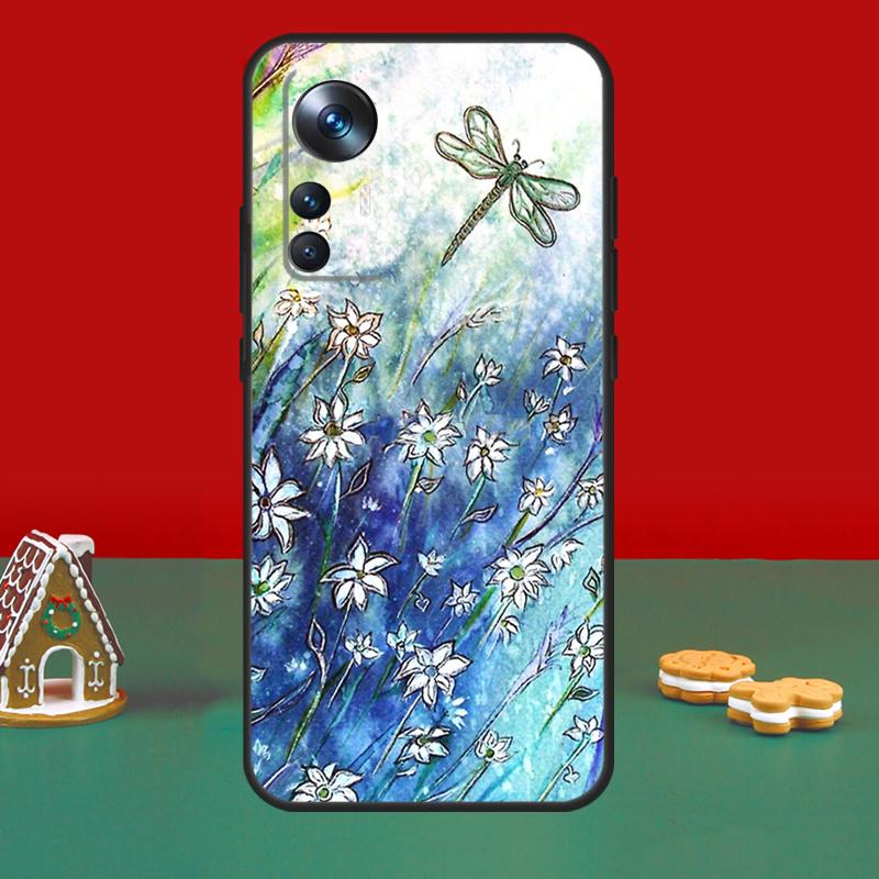 Dragonfly Insect Pattern For POCO M6 Pro X6 Pro X3 X5 F3 F5 M5s Phone Case For Xiaomi 14 12T 11T 13T Pro 12 13 Lite