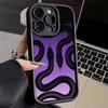 Black Snake Doodle Phone Case for iPhone 16 17 Air 16E 15 Pro Max 14 Plus 13 12 Mini Capa Soft Shell Silicone Funda