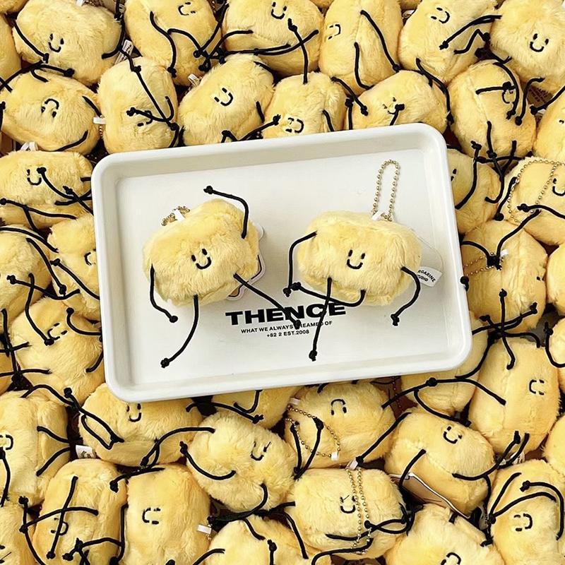 Cute Little Butter Doll Plush Toy Keychain Fashion Creative Backpack Pendant Soft Stuffed Butter Doll Kawaii Birthday Gifts