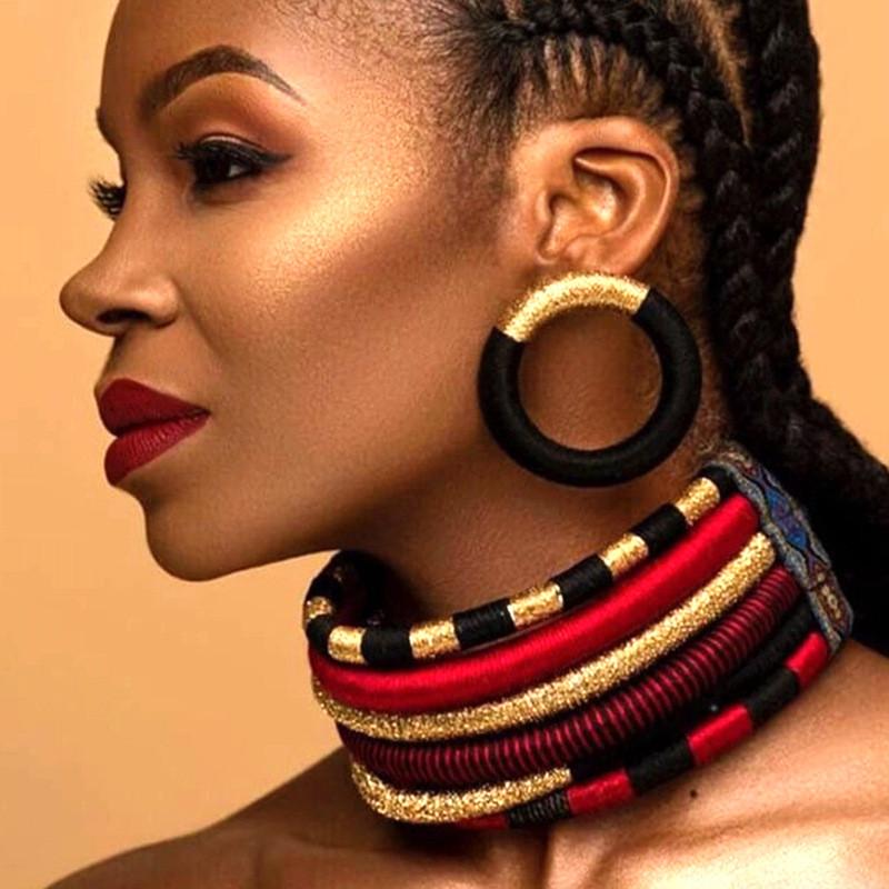 Jewelry Flare African Set With Electroplated Alloy Chains And Celestial Pattern Accessories Women For
