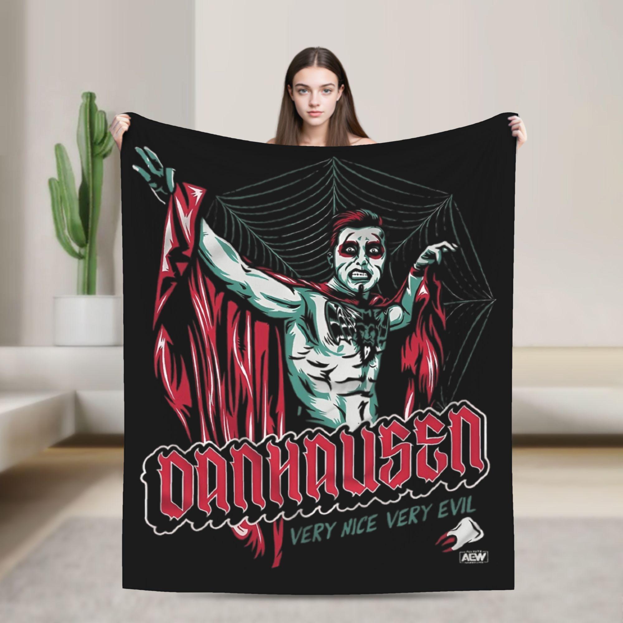 Danhausen Wrestling Funny Very Nice Very Evil Curse Blanket Fleece Spring Portable Throw Blankets for Bed Outdoor Bedspreads 100x150cm