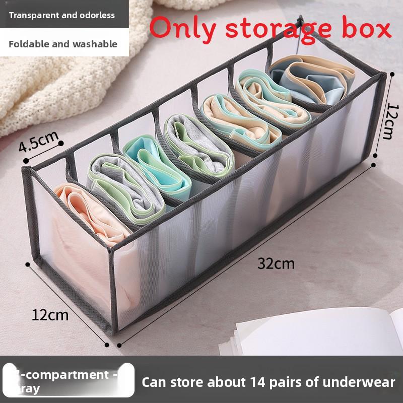 Underwear Drawer Organizer With Multicompartment Nylon Storage For Bedroom Use