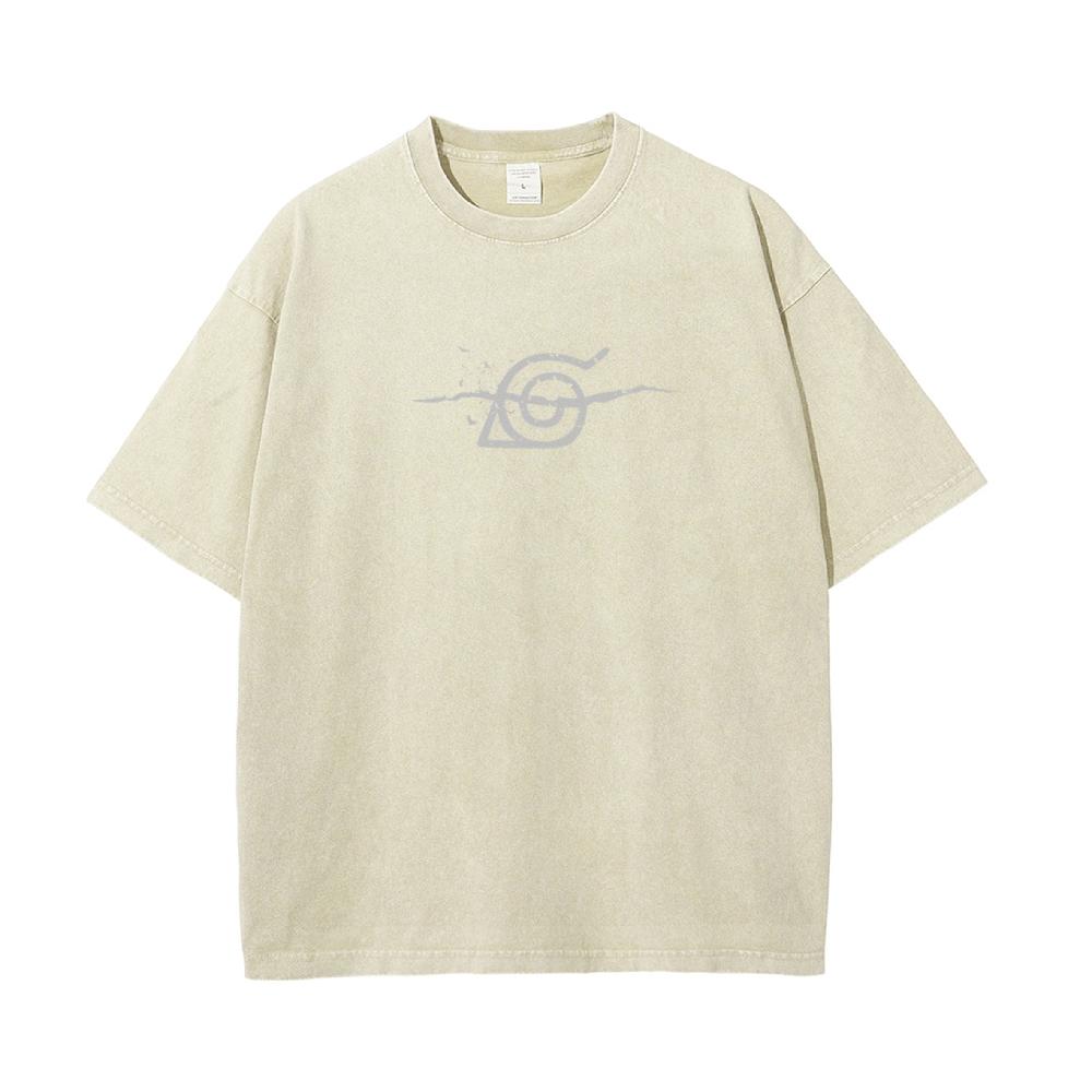 T-shirt da Donna Stile Giapponese Dipinta a Mano Stampa Linea Bianca Vestibilità Larga Oversize Trendy Marca Manica Corta Top per Studenti