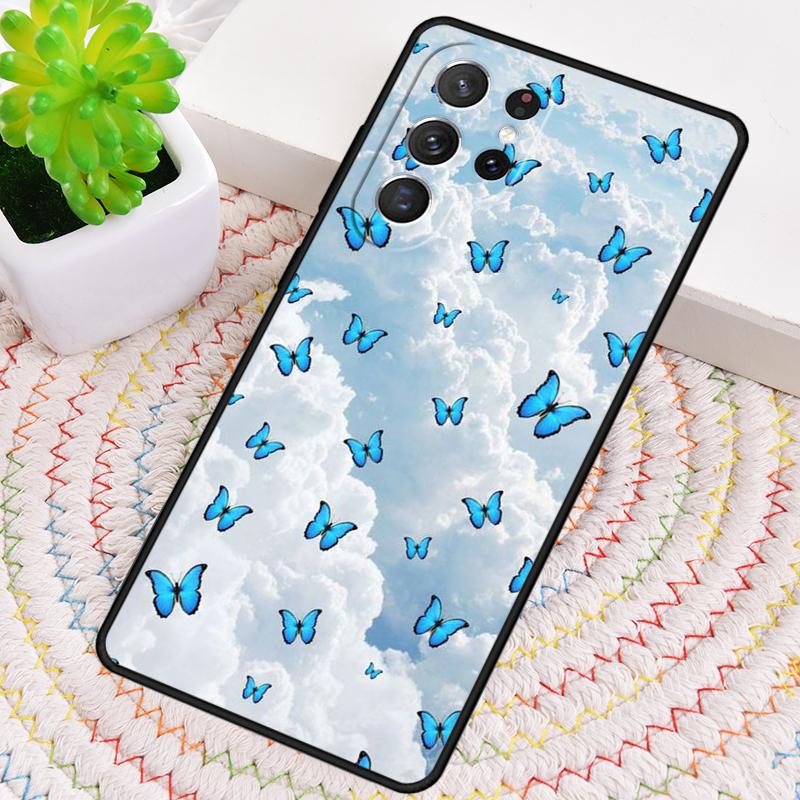 Cute Aesthetic Butterfly Phone Case for Samsung Galaxy note 10 pro S26 Ultra S23 S24 FE S25 S21 S22 PLUS shockproof Cove