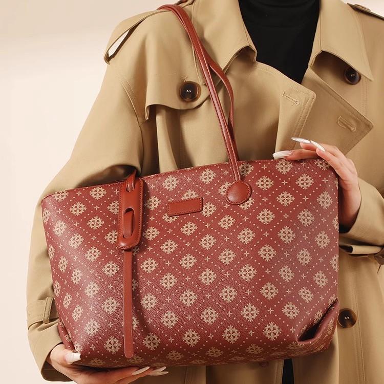 Tote Bag, Large-capacity Bag, Commuting Bag for Work, Women's Bag, High-end Feel, Single-shoulder Soft Leather Hand-held Wedding Bag