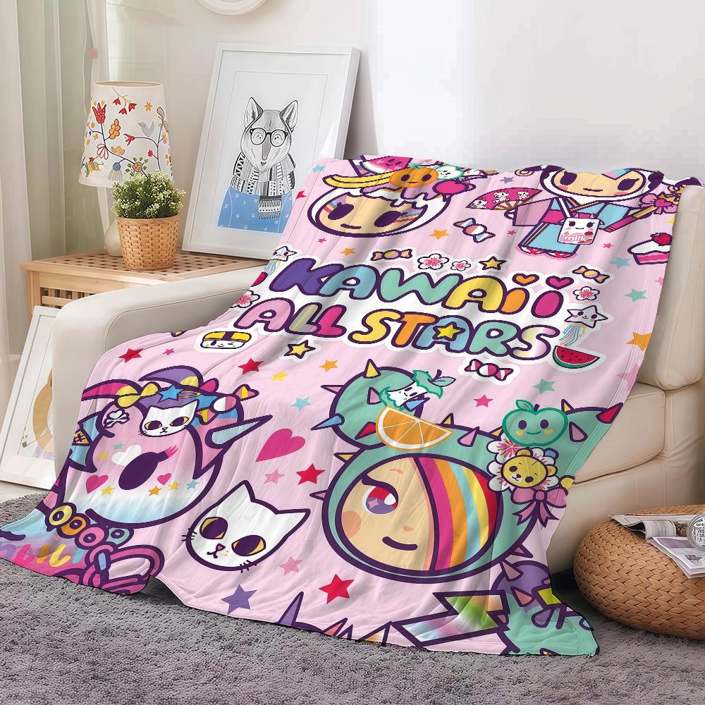 Trendy Brand T-tokidokis Cartoon Cute Blanket Warm And Soft Suitable For Bedroom Living Room Sofa Bed Office Travel Camping