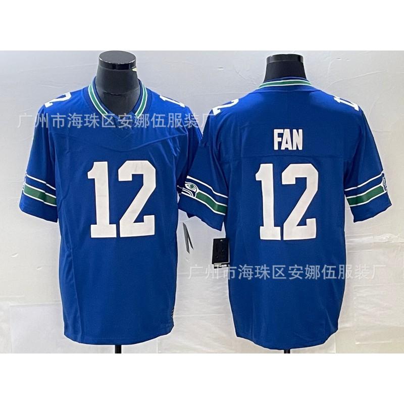 Mens NFL Seattle Seahawks Retro Rugby Jersey Fan Apparel Size S-XXXL Cotton Blend Athletic Wear Game Day Training