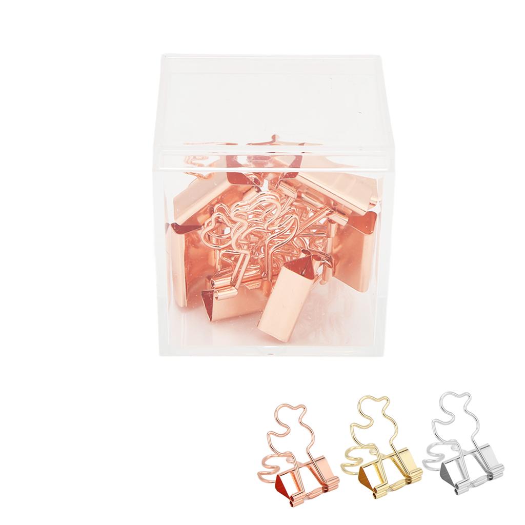 20Pcs Paper Clips Strong Clamping Force  Iron Little Duck Design Wide Application Small Binde