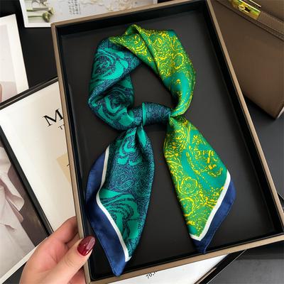 Luksusowy Kolorystycznie Dopasowany Kwadratowy Szalik 70x70cm Jedwabny Szalik Chustka Popularne Jedwabne Szaliki Bandana Szalik Krawat Szalik na Szyję Torebka Szalik