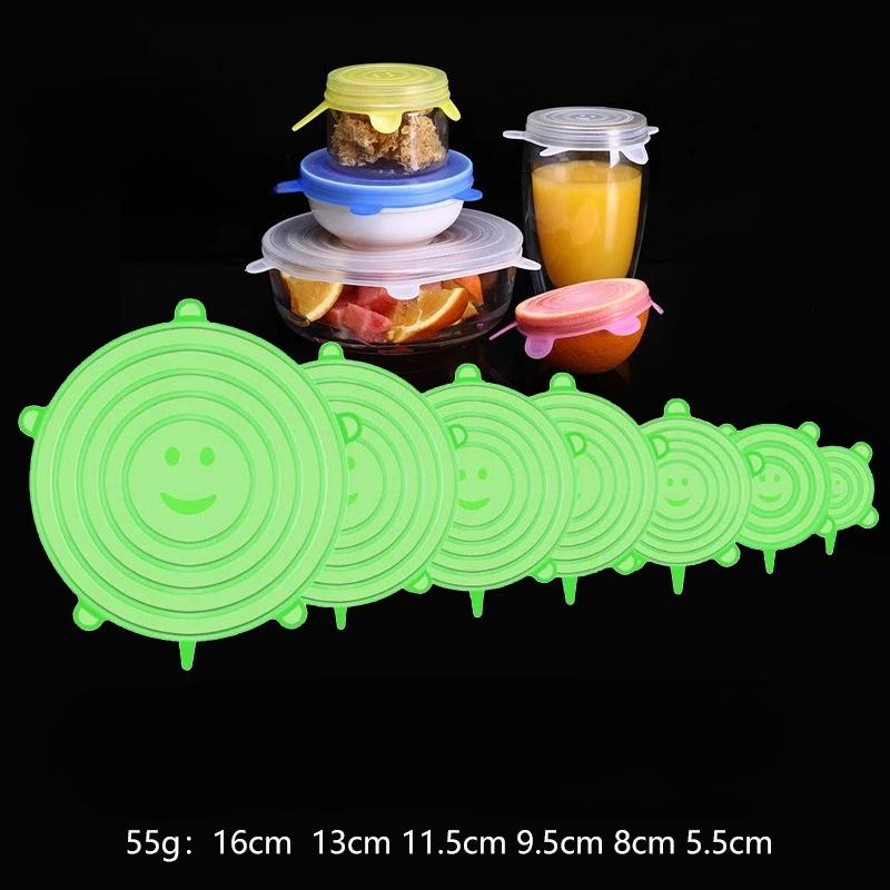 Silicone Lids of Different Sizes. 6 Pcs.
