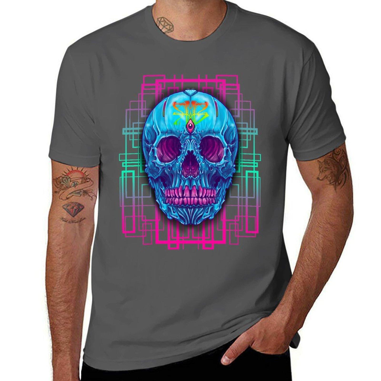 

RB Skull T-Shirt cotton t shirt pack t shirts for man pack cotton T-Shirt 4XL