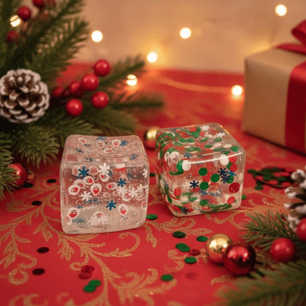 Slow Rebound Christmas Maltose Stress Relief Ice Cubes Anxiety Relief Fidget Toy Adults