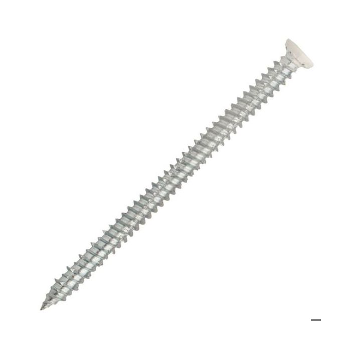 Vis béton - SCELL-IT - VFD-F - Tête fraisée laquée blanche - Ø 7,5 mm - Long. 182 mm