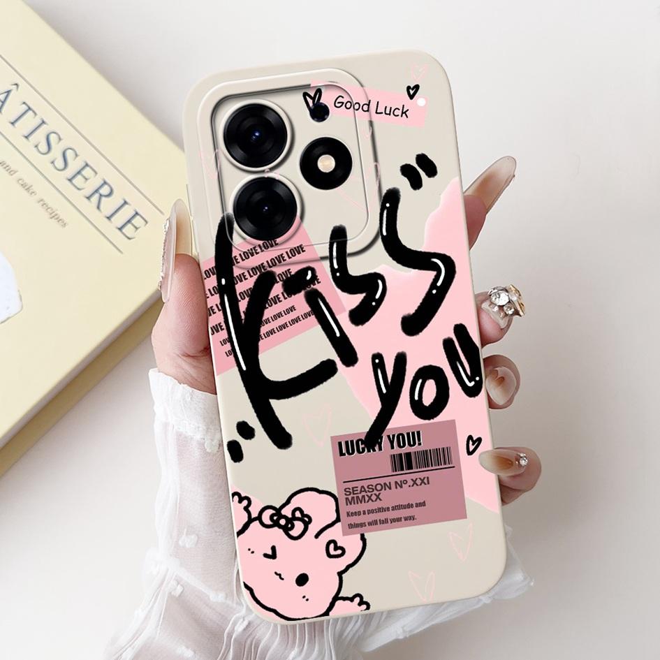 For Tecno Spark 10 Pro Case Cartoon Flower Liquid Silicone Shockproof Cover For Tecno Spark10 Pro Spark 10Pro 4G KI7 Phone Cases