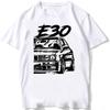 Retro Germany EUDM - E34 M5 Tshirts Summer Men Short Sleeve Old Legend E30 M3 Classic Car T-Shirt Boy Casual Tops Man White Tees