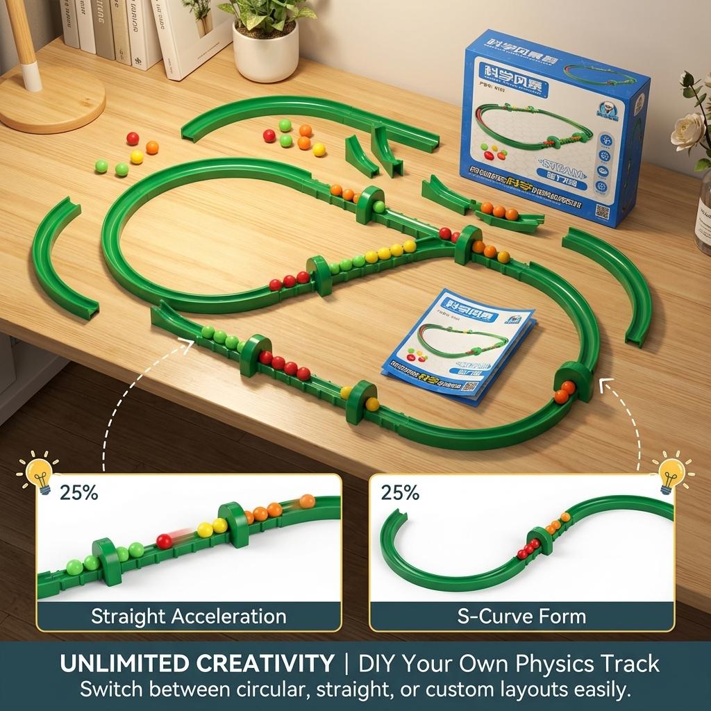 Physics Experiment Learning Kit Diy Magnetic Building Blocks Stem Launcher Toy Educational Gift For  Science Education