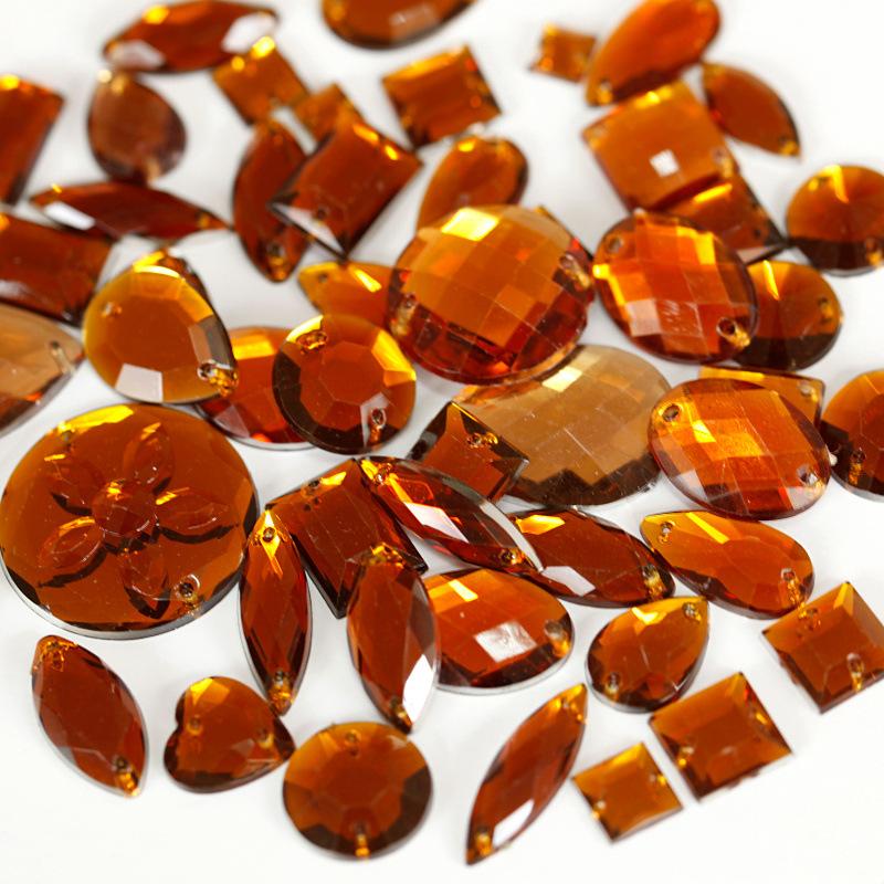 Mixed Shape Imitation Table Double Hole Mesh Hand Seam Drill Acrylic Drill, Special-Shaped Drill Diy Accessorie Flat Bottom Drill Beauty Sticker Drill