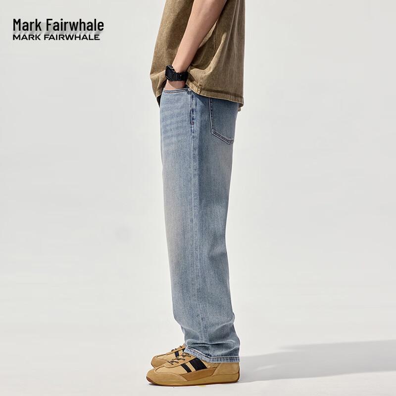 MARK FAIRWHALE Men's Loose Straight-Fit Jeans