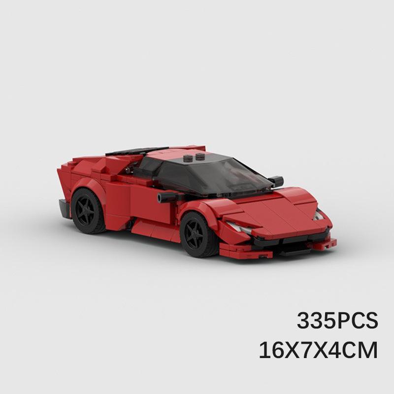 

Brick Lambo Poison V2 Gallardo Hurricane Aventador SVJ Countach Sian Miura Racing Sports Car Champion Blocks Ретро автомобілі Іграшки MOC