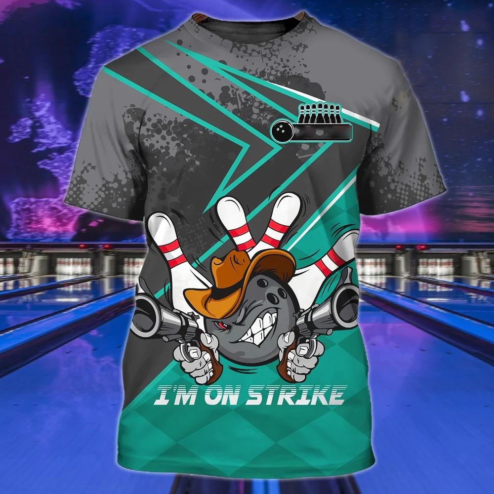 Summer 3D Bowling T Shirts for Men Women Funny Printed T-shirts Harajuku Streetwear Oversized Tops Tees Casual Fashion Clothing