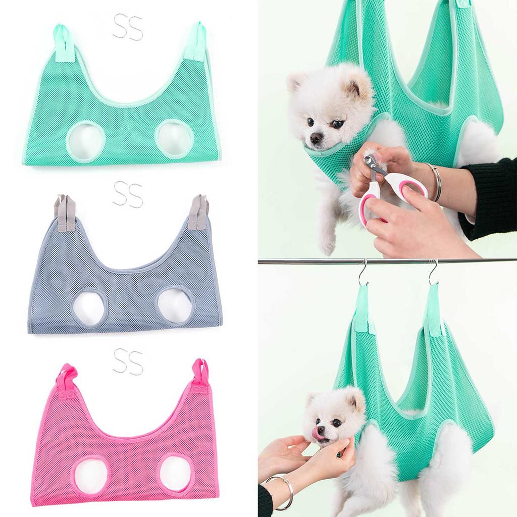 Pet Grooming Hammock for Cats & Dogs Hanging- Harness Multi-Functional Slings Bathing Relaxation- Restraint Pet