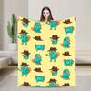 Perry the Platypus Cartoon Duck Plush Blanket Students Flannel Throw Blanket For Couch Chair Warmized Quality Bedspread