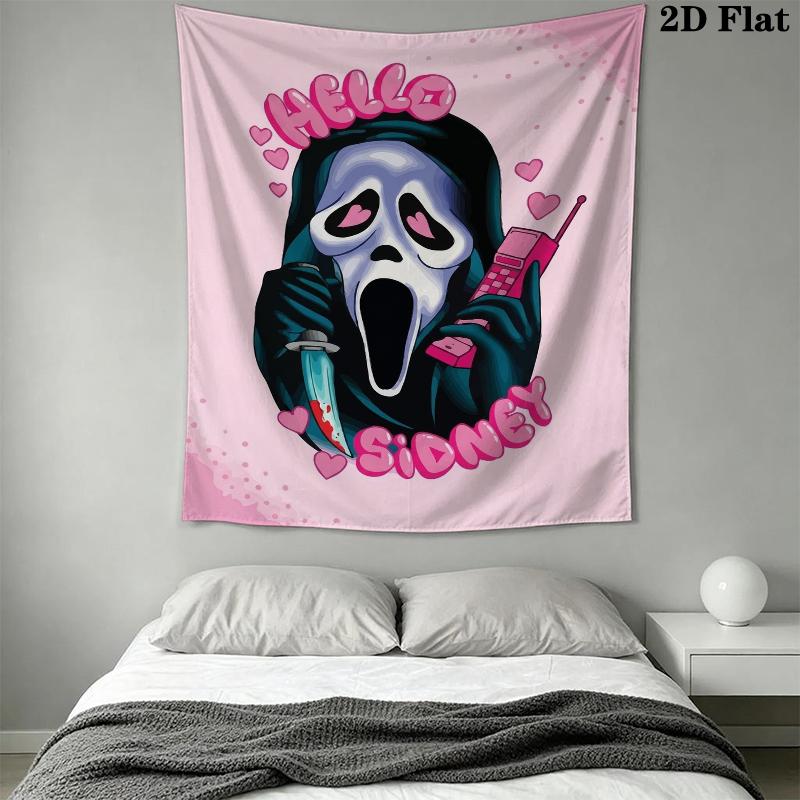 Scream Wall Tapestry Aesthetic Wall Hanging Printed Fabric Blanket Decorative Tapestries for Bedroom Living Room Home Decor