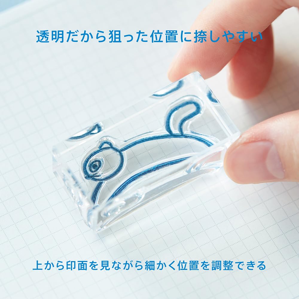 King Jim Transparent Stamp Set Cat Set "Ice Stamp" 6-Piece CLSS-005