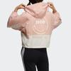 adidas Neo X Smiley Collaboration Short Sports Hoodie Jacket Women Tops Pink HE7954