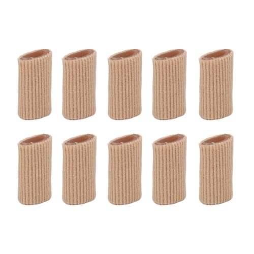 Soft Silicone Toe Cushion Tube Sleeves (for Blisters and Calluses) (10-Pack), Corn Pad Protectors (Small)
