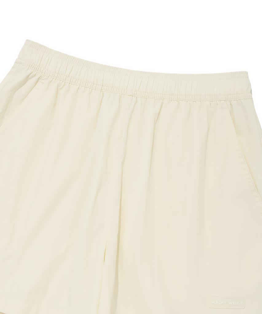 Wacky Willy Women'S Nylon Elastic Shorts Cream
