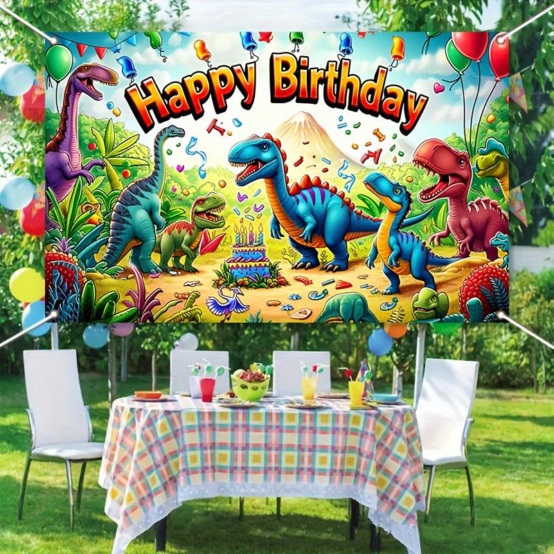 1pc, Dinosaur Cake Theme Boy's Birthday Party Banner - Decor For Enhanced Party Atmosphere, Party Supplies Birthday Supplies