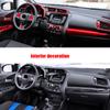 Car carbon fiber Sticker Air outlet Vent decoration frame Trim  For Honda FIT JAZZ GK5 3rd 2014 2015 2016 2017 2018 LHD  C1440