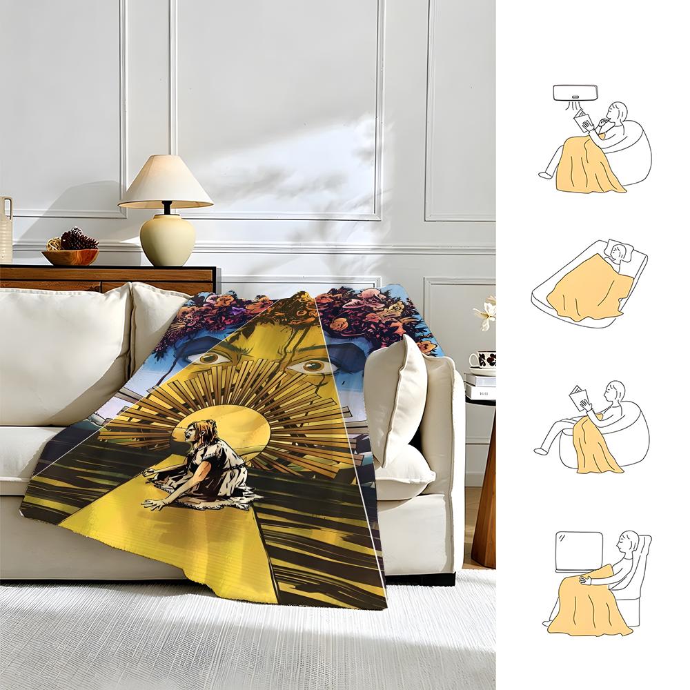 Movie M-Midsommar-r Throw Warm Soft Flannel Blanket, Multi-use for Sofa Bed Camping Travel Nap