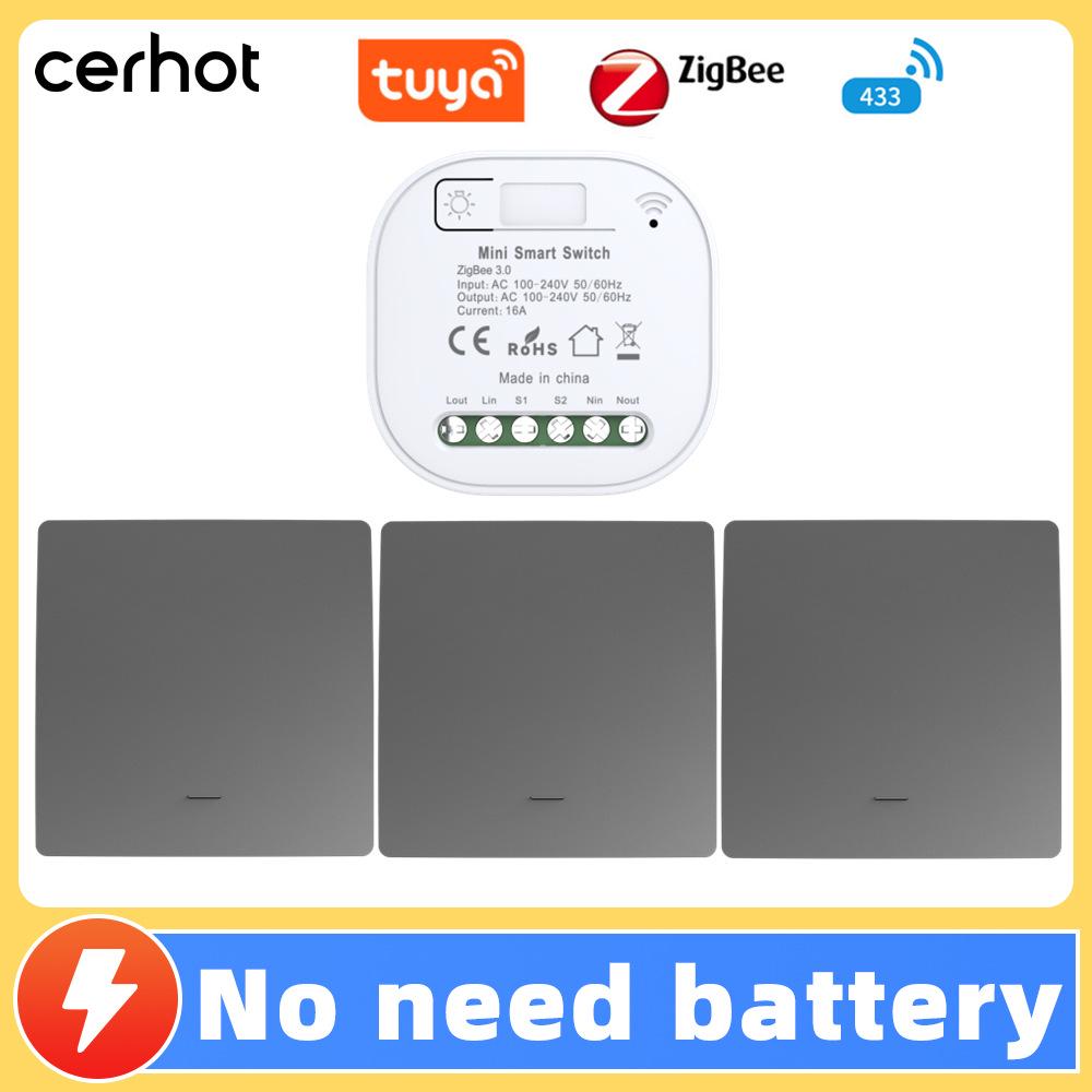 Battery-free, Waterproof, Self-powered Smart Switch; Wireless and Adhesive, Remote Control for Easy Household Use.
