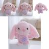 Charming Pink Plush Bunny Keychain Miniature Cuddly Doll Perfect For Children's Presents