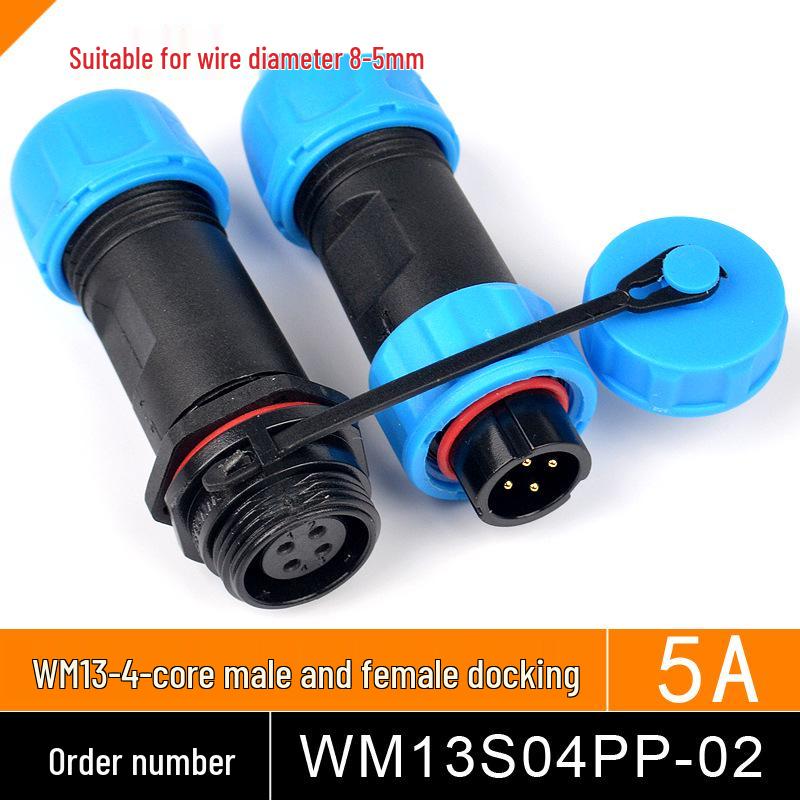 SP13 Waterproof Aviation Plug Socket Connector (2 to 9-pin Options)