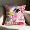 Pink Bookish Book Lover Pillowcases Bedroom Living Room Sofa Home Decor Polyester Cushion Cover with Zipper