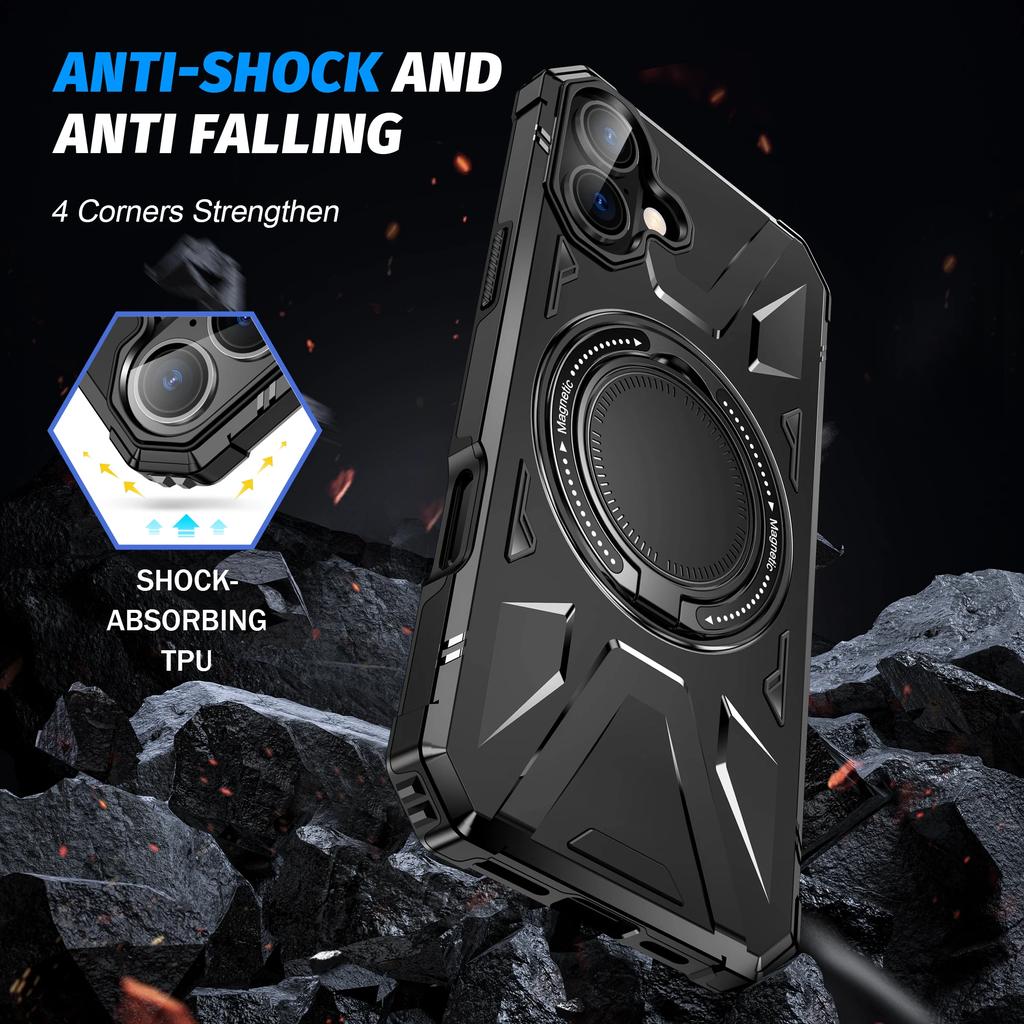 Harte PC Ringständer magnetische Schutzhülle für Iphone 17 Pro Max Air 16 15 14 Plus Iphone17 12 13 Pro Iphone16