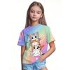 Süße Katzenmädchen Kleidung Druck Kinder T-Shirt Pullover Kurzarm Bequeme Kinderkleidung